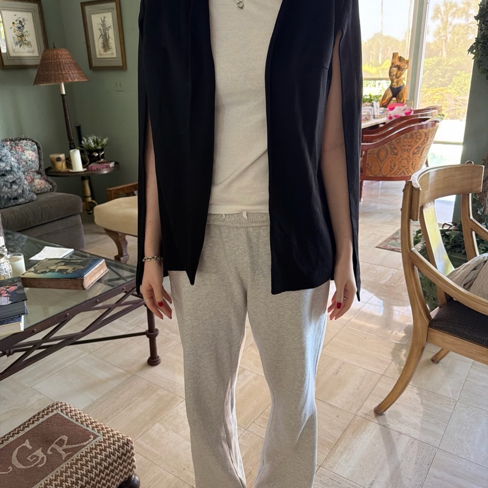 Sofia Cashmere Black and Gray Women's Joggers